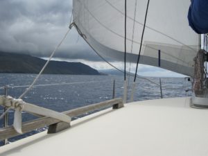 Das Wetter kommt vom Hang herunter