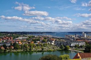 Vom Koldinghus in Richtung Hafen